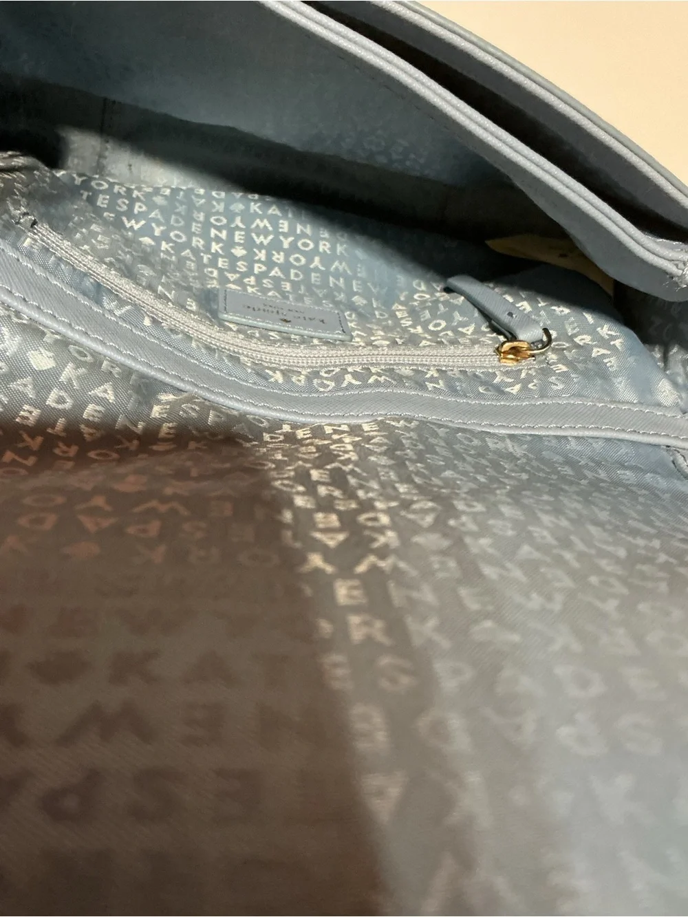 kate spade light blue leather crossbody bag